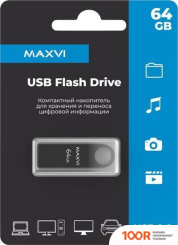 USB Flash Maxvi MK 64GB (ТЕМНО-СЕРЫЙ) (6780)