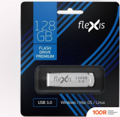 USB Flash Flexis RB-105 3.0 128GB (СЕРЕБРИСТЫЙ) (6454)