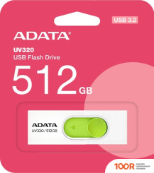 USB Flash ADATA UV320 512GB (БЕЛЫЙ/ЗЕЛЕНЫЙ) (6366)