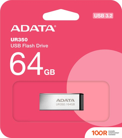 USB Flash ADATA UR350 64GB UR350-64G-RSR/BK (6352)