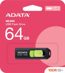 USB Flash ADATA UC300 64GB (ЧЕРНЫЙ/ЗЕЛЕНЫЙ) (6323)