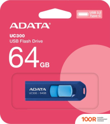 USB Flash ADATA UC300 64GB (СИНИЙ/ГОЛУБОЙ) (6322)