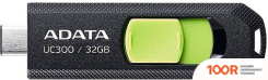 USB Flash ADATA UC300 32GB (ЧЕРНЫЙ/ЗЕЛЕНЫЙ) (6321)