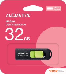 USB Flash ADATA UC300 32GB (ЧЕРНЫЙ/ЗЕЛЕНЫЙ) (6321)