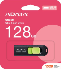 USB Flash ADATA UC300 128GB (ЧЕРНЫЙ/ЗЕЛЕНЫЙ) (6317)