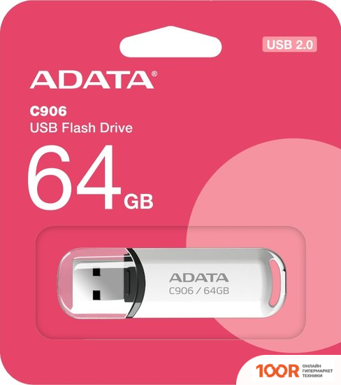 USB Flash ADATA C906 64GB (БЕЛЫЙ) (6310)
