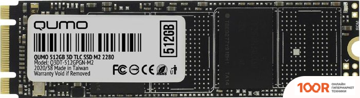 SSD QUMO NOVATION 3D TLC 512GB Q3DT-512GPGN-M2 (5677)