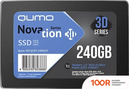 SSD QUMO NOVATION 3D TLC 240GB Q3DT-240GSCY (5661)