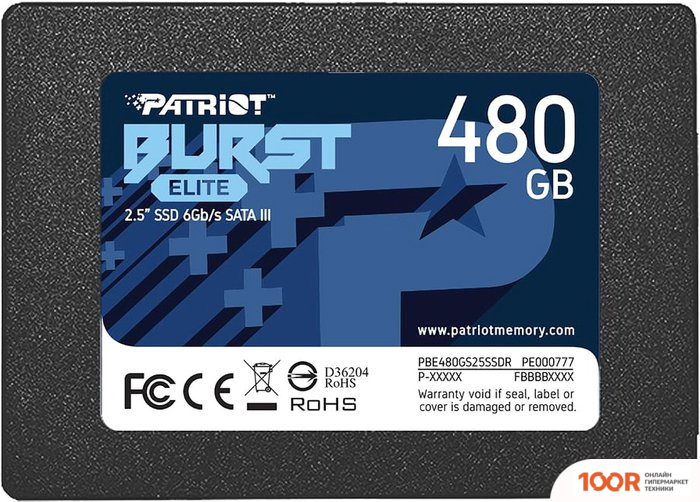 SSD Patriot BURST ELITE 480GB PBE480GS25SSDR (5497)