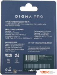 SSD Digma PRO TOP P6 1TB DGPST5001TP6T4 (4612)
