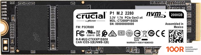SSD Crucial P1 2TB CT2000P1SSD8 (4462)