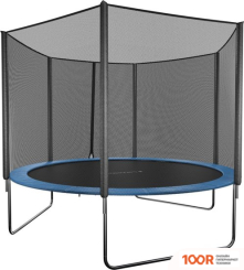 Батут GetActive JUMP 10FT - 312 СМ С ЛЕСТНИЦЕЙ, ВНЕШНЕЙ СЕТКОЙ (СИНИЙ) (331696)