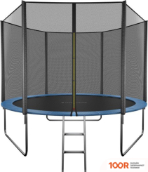 Батут GetActive JUMP 10FT - 312 СМ С ЛЕСТНИЦЕЙ, ВНЕШНЕЙ СЕТКОЙ (СИНИЙ) (331696)