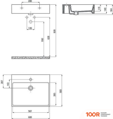 Умывальник Deante TEMISTO CDT 6U6S (297307)