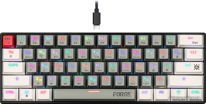 Клавиатура Defender FORGE GK-345 (OUTEMU RED) (71444)