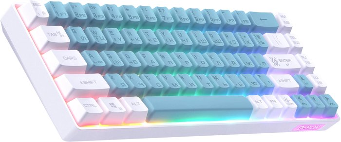 Клавиатура Defender DERON GK-098 (ГОЛУБОЙ/БЕЛЫЙ) (71435)