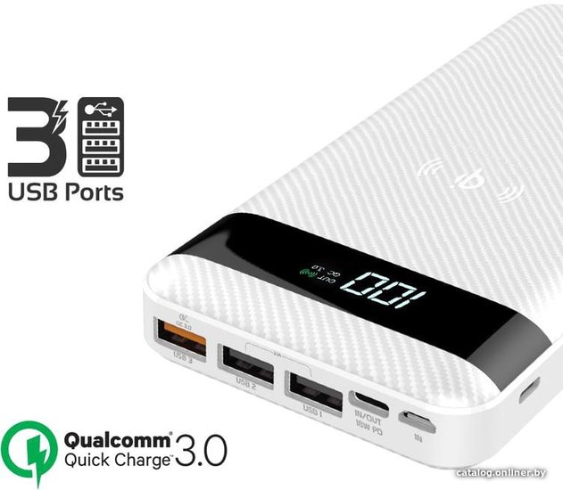 Внешний аккумулятор Promate AURATANK-20 20000MAH (БЕЛЫЙ) (374000)