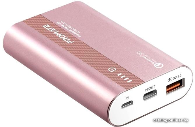 Внешний аккумулятор Promate POWERTANK-10 10000MAH (РОЗОВЫЙ) (374013)