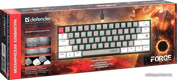 Клавиатура Defender FORGE GK-345 (OUTEMU RED) (71444)