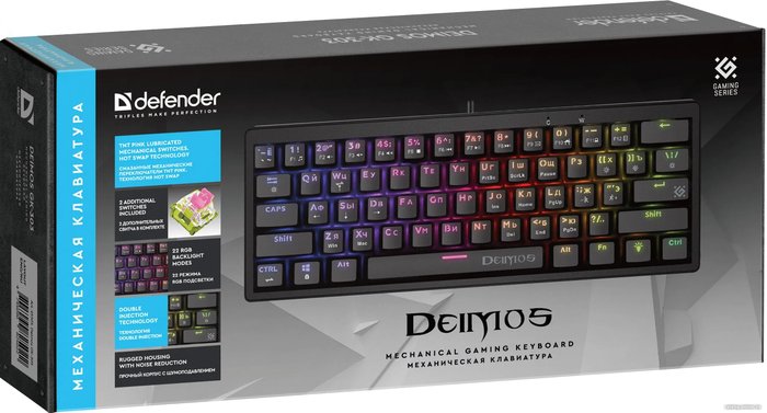 Клавиатура Defender DEIMOS GK-303 (ЧЕРНЫЙ) (71433)