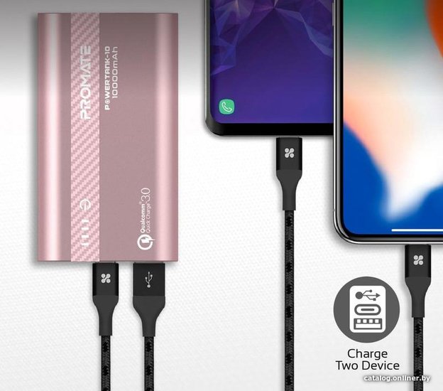 Внешний аккумулятор Promate POWERTANK-10 10000MAH (РОЗОВЫЙ) (374013)