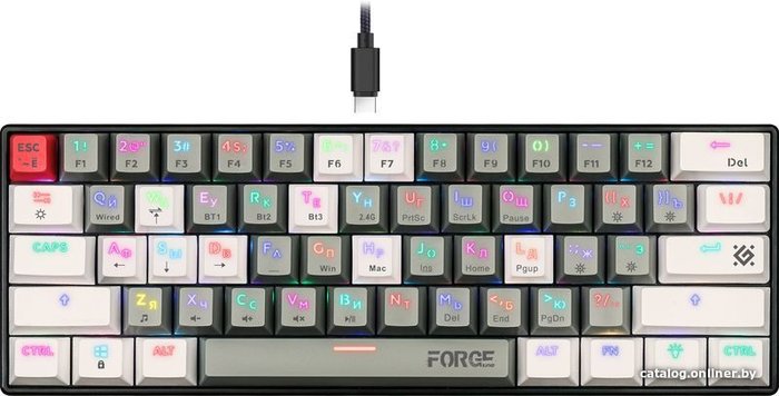 Клавиатура Defender FORGE GK-345 (OUTEMU RED) (71444)